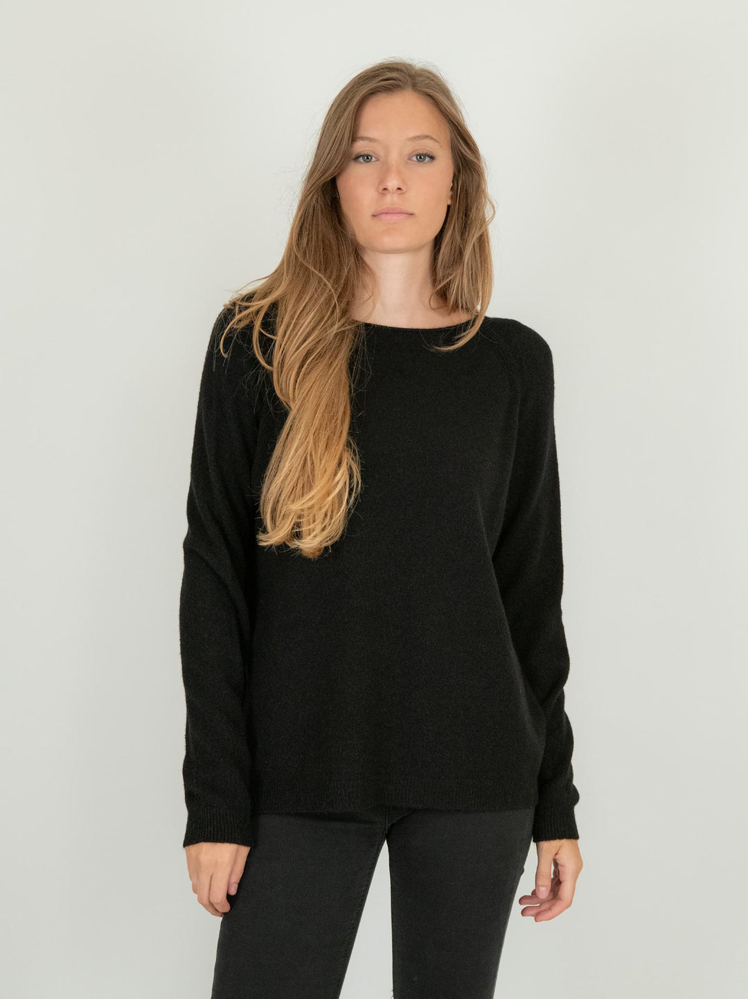 MAGLIA SCOLLO A BARCA NERA 0170/44 0010 BIMOR 