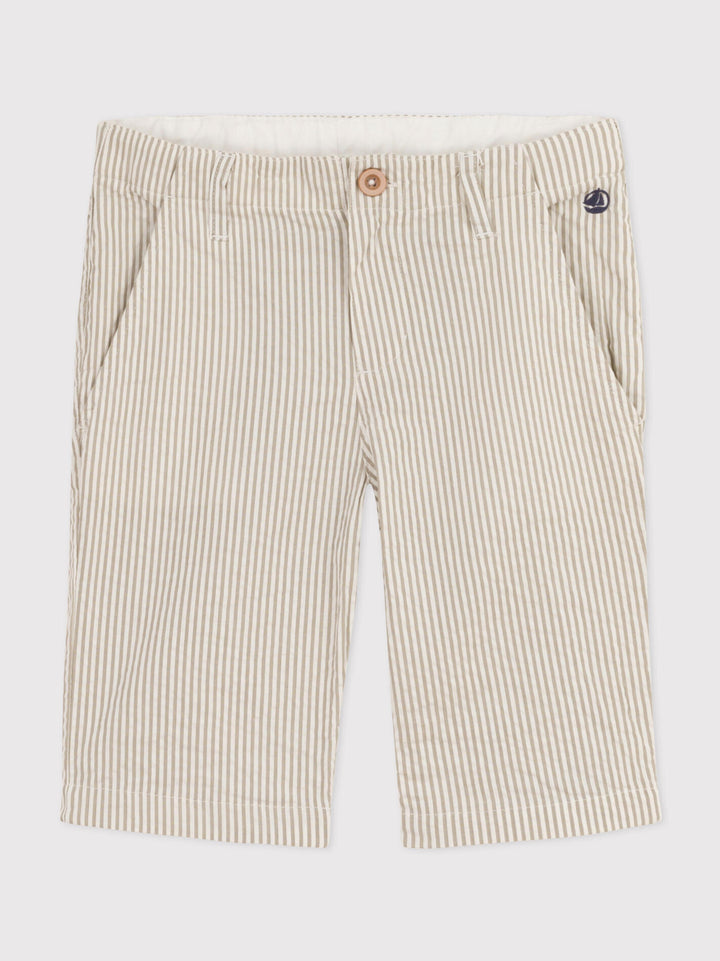 BERMUDA IN SEERSUCKER BAMBINO A06Q2 01 PETIT BATEAU 