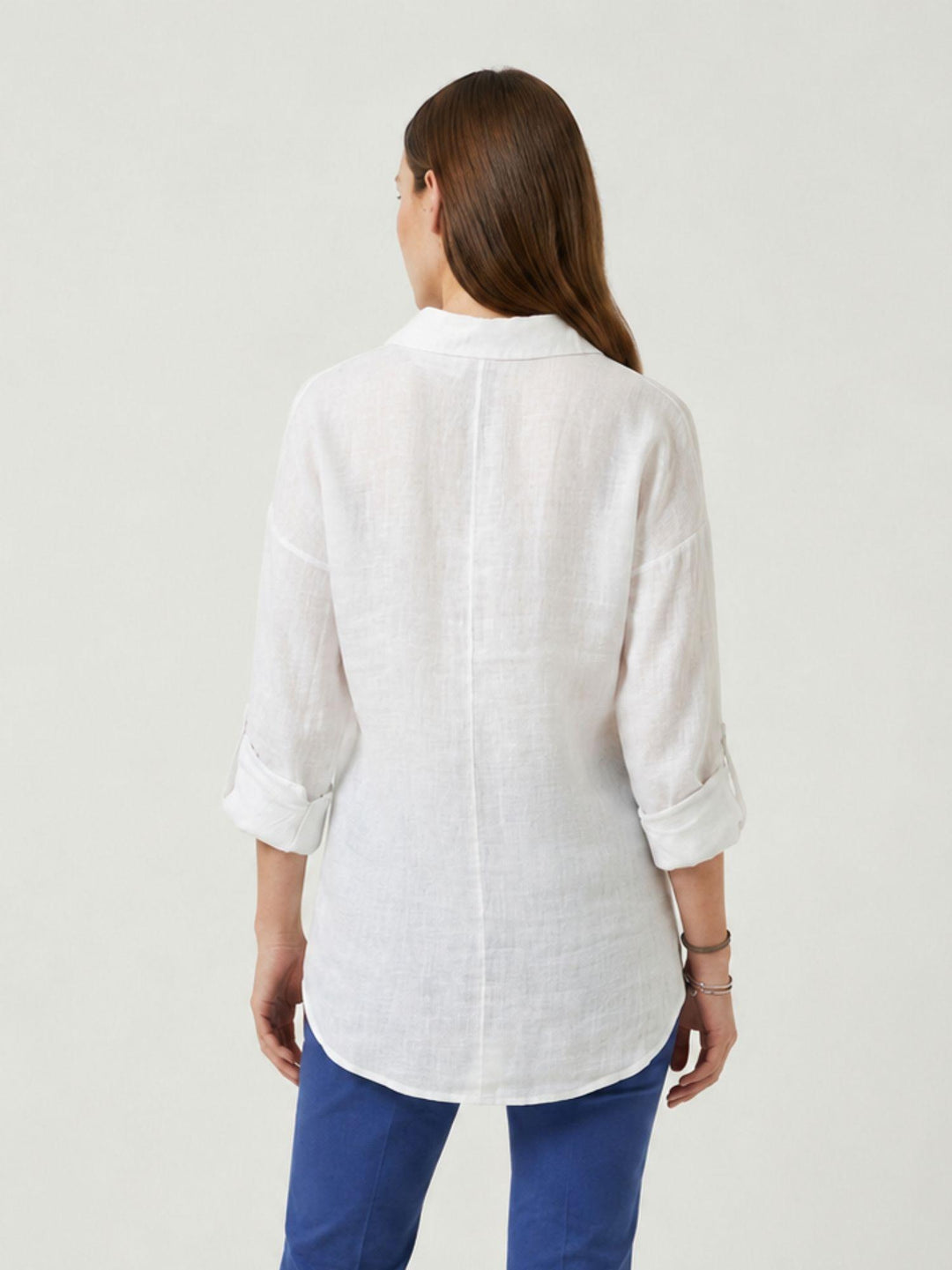 Camicia in lino bianca 6CM0552 BIANCO ANDREA MORANDO 
