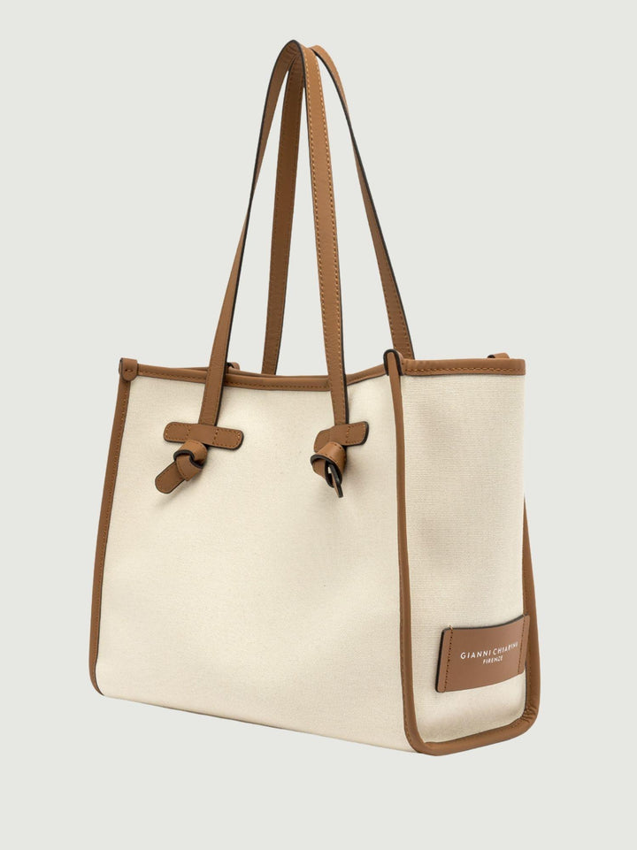 Shopping Marcella in canvas panna BS 6849/COMM CNV-SE 13931 GIANNI CHIARINI 