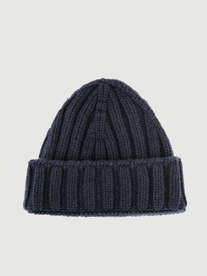 BERRETTO IN CASHMERE A COSTE BEIGE BLU NAVY 181P MARINE ANDREA MORANDO 