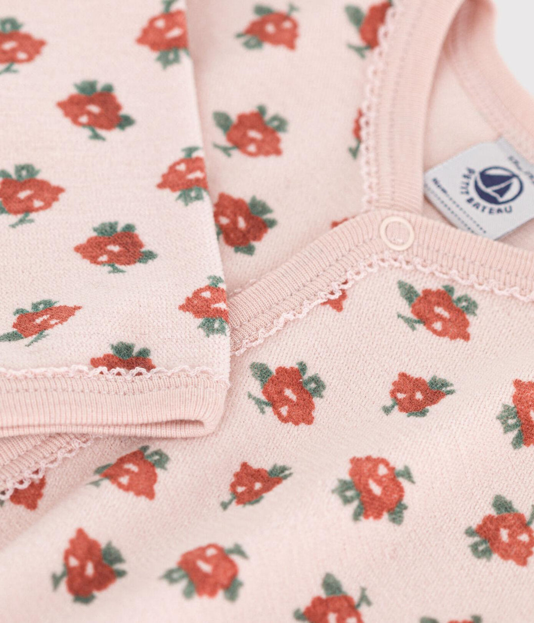 PIGIAMA A FIORI IN CINIGLIA A083P 01 PETIT BATEAU 