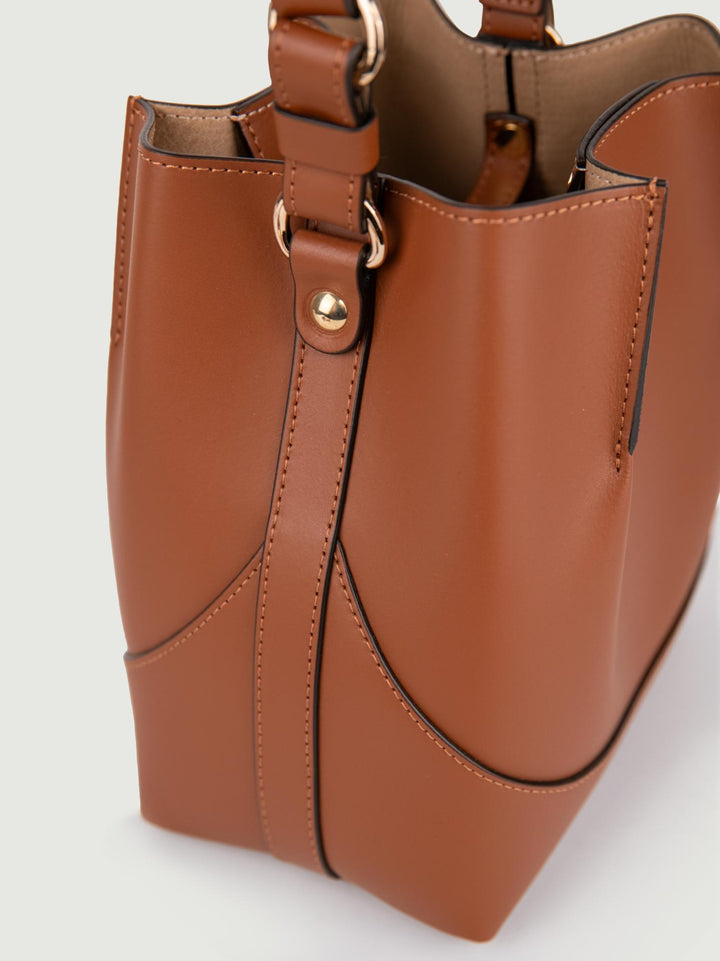 MINI SECCHIELLO IN PELLE MARRONE 389 CUOIO GIANNI NOTARO 