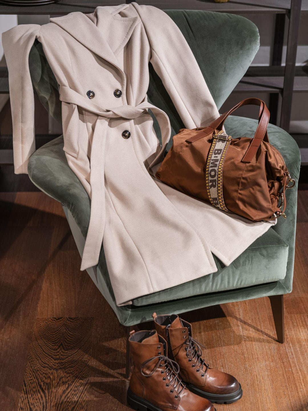 SHOPPER IN NYLON MARRONE CARRY CARRY MARRONE BIMOR 