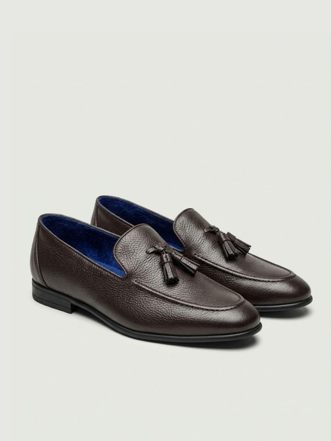 Mocassino Tassel Loafer in pelle martellata testa di moro 2025 NPP SAXONE 