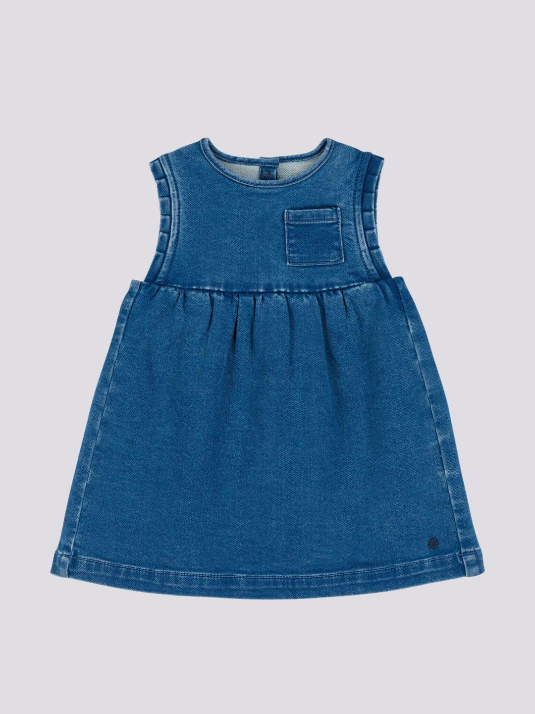 ABITO SMANICATO PER BEBÈ IN DENIM ECO-SOSTENIBILE A095M 01 PETIT BATEAU 