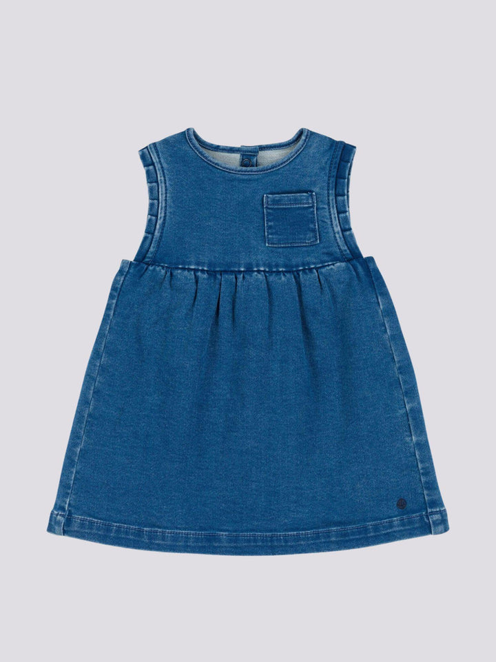 ABITO SMANICATO PER BEBÈ IN DENIM ECO-SOSTENIBILE A095M 01 PETIT BATEAU 