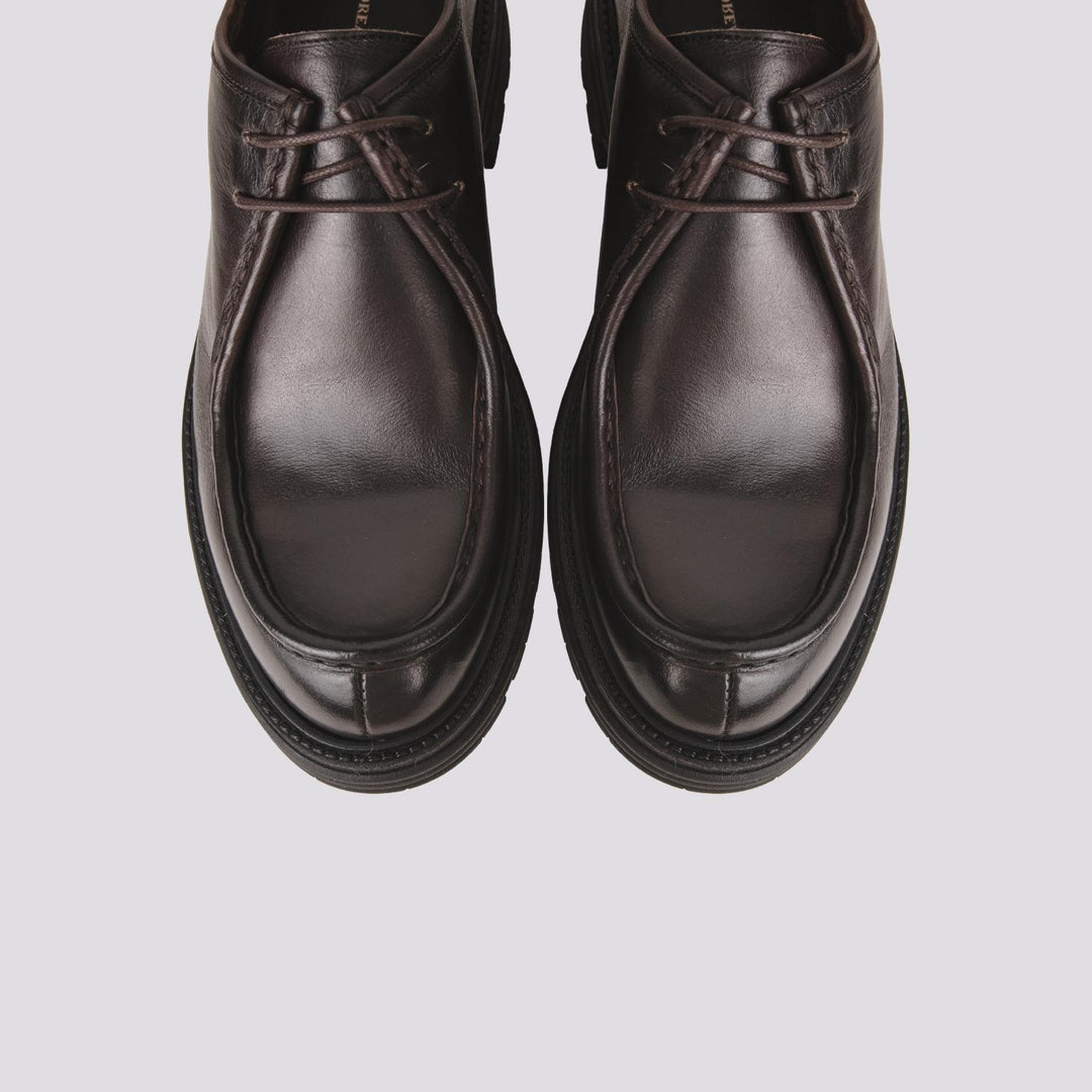 STRINGATA MODELLO PARABOOT IN PELLE MARRONE 6522 T.MORO ANDREA MORANDO 