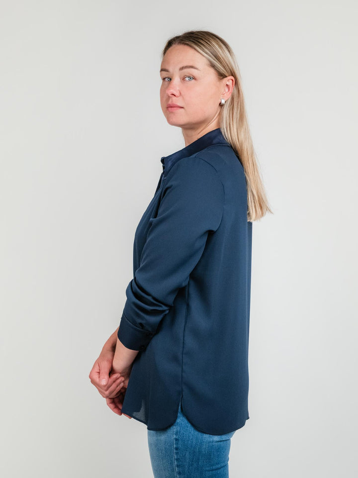 CAMICIA VELATA BLU C4672 BLU ANDREA MORANDO 