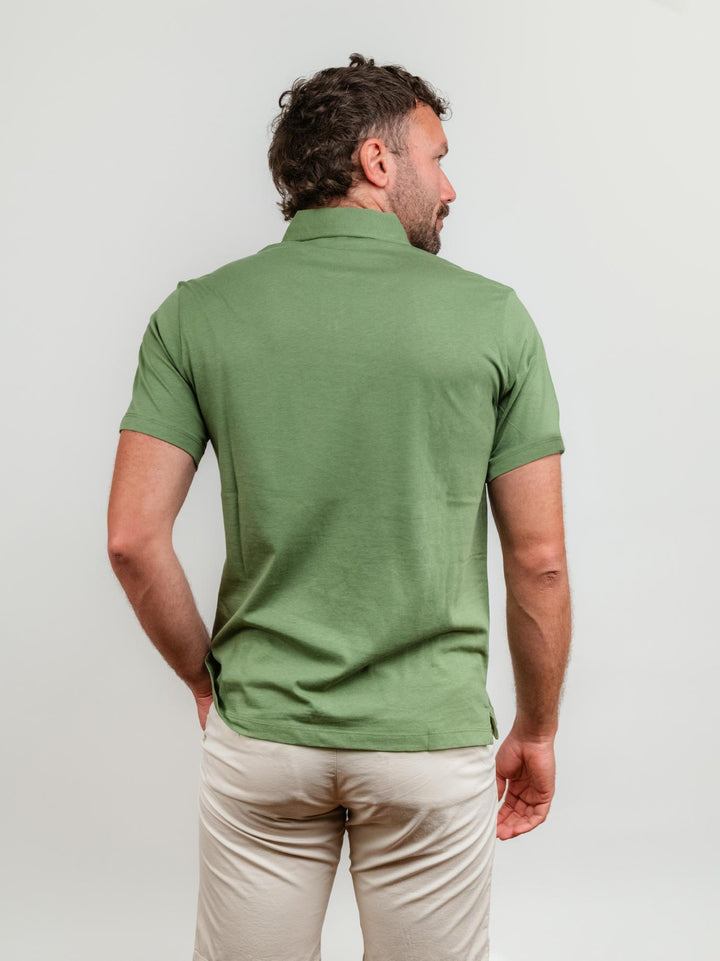 POLO IN JERSEY VERDE CACTUS 2902425 374 ANDREA MORANDO 