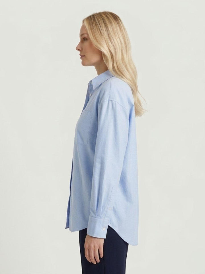 Camicia in cotone celeste GINEVRA AZZURRA ANDREA MORANDO 