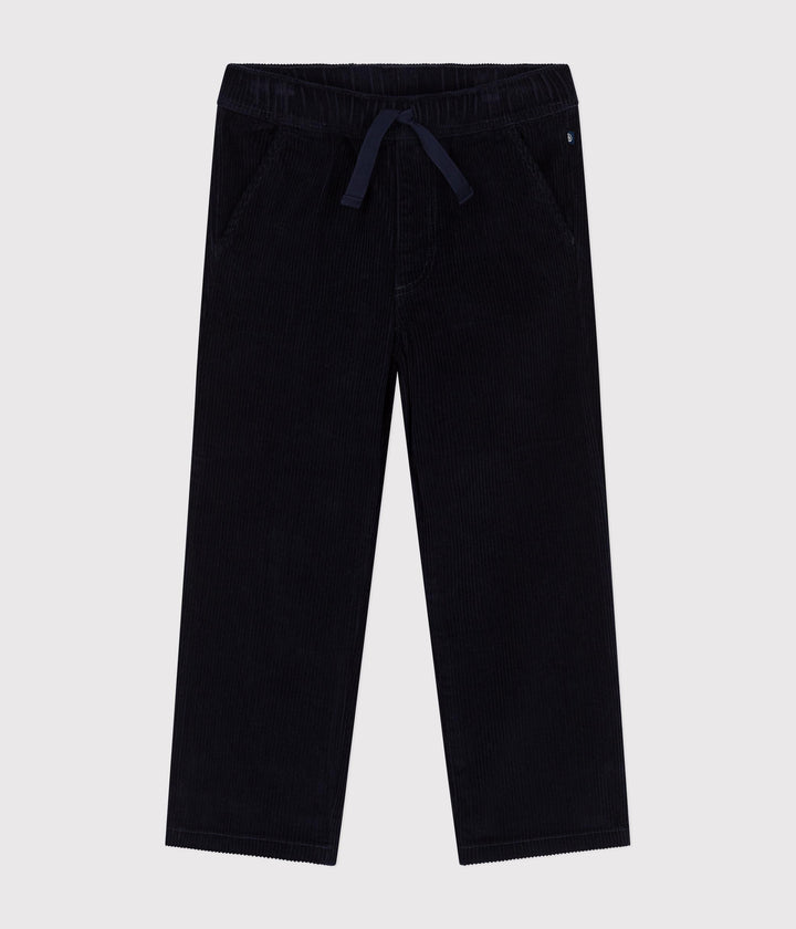 Pantaloni dritti in velluto blu A0BAR 01 PETIT BATEAU 