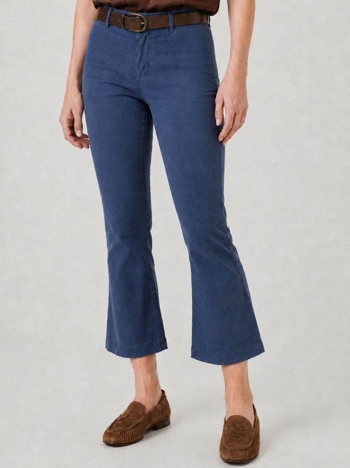 Pantalone a trombetta in cotone bluette 824MA LAVAGNA ANDREA MORANDO 