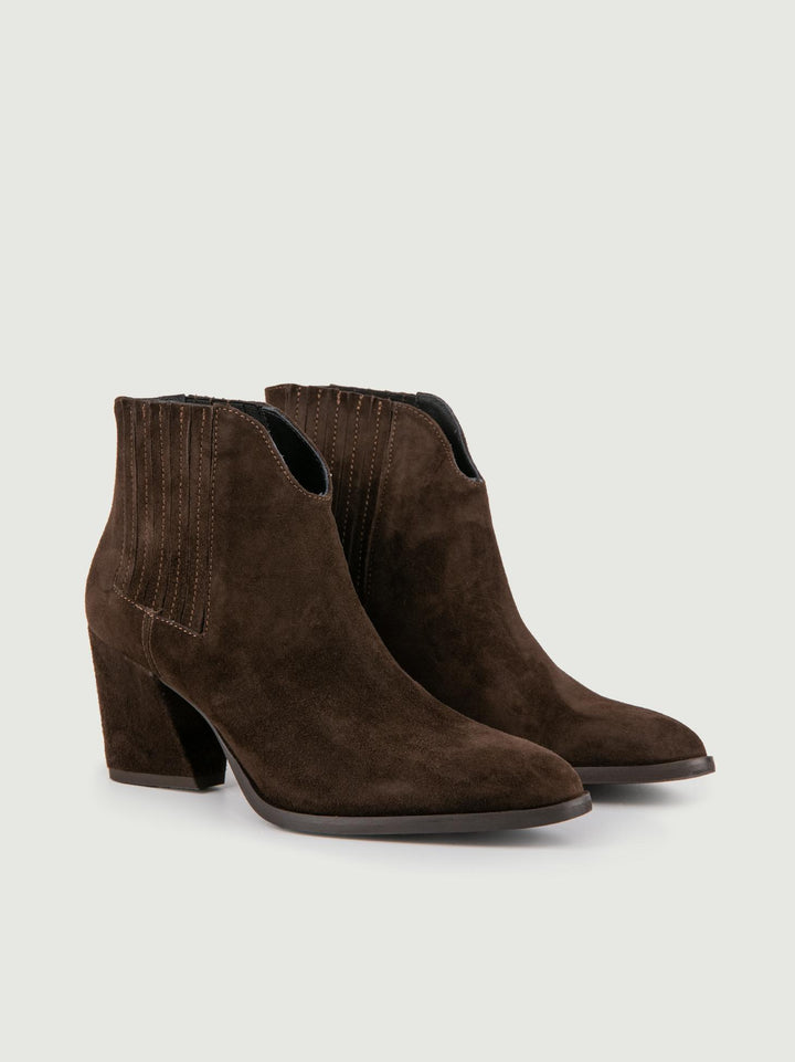STIVALETTO TEXANO SCAMOSCIATO TESTA MORO CON SCOLLO 7348/42CAM T MORO ANDREA MORANDO 