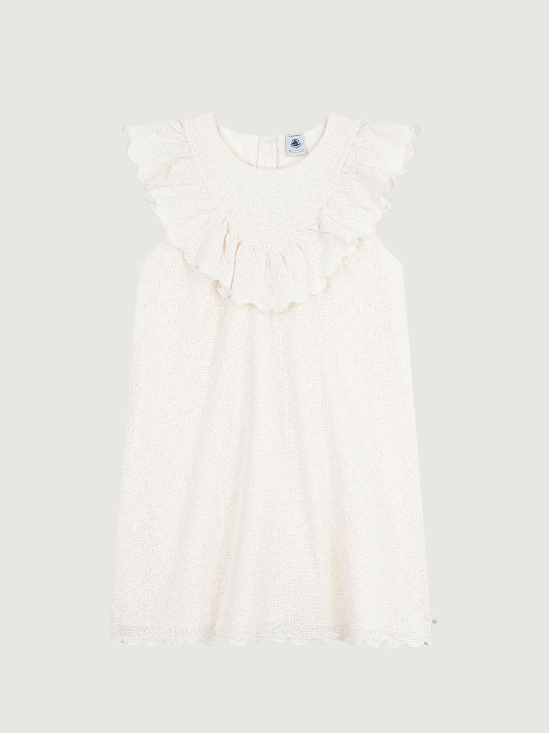 Vestito in sangallo traforato bianco A0EZY 01 PETIT BATEAU 