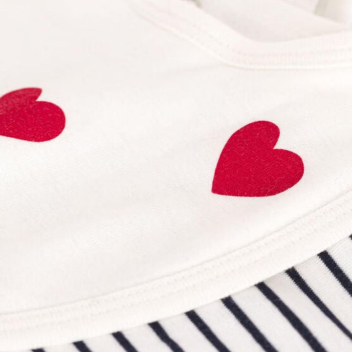 CONFEZIONE DA 2 BAVAGLINI IN COTONE PER NEONATI A09S9 03 PETIT BATEAU 