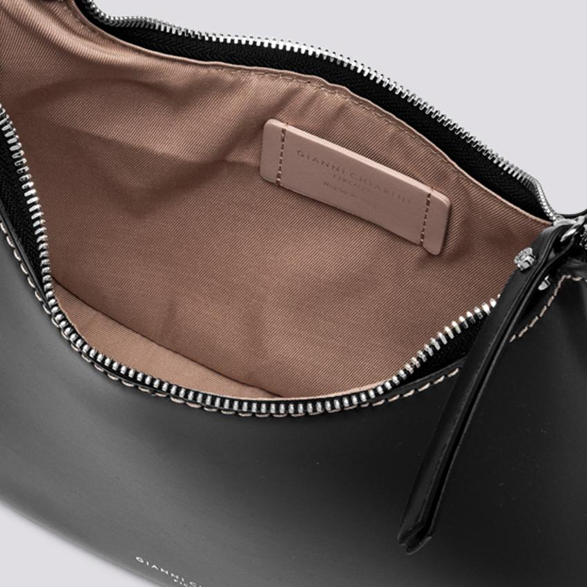BORSA Bianca in PELLE spazzolata nera BS 10426 CALF-NA 001 GIANNI CHIARINI 