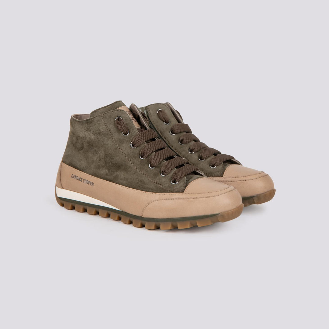 Sneaker JANIS MID in camoscio verde militare 2017967 011E10 CANDICE COOPER 