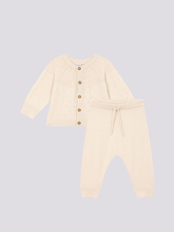 COMPLETO PER BEBÈ IN TRICOT DI LANA E COTONE A082Z 01 PETIT BATEAU 