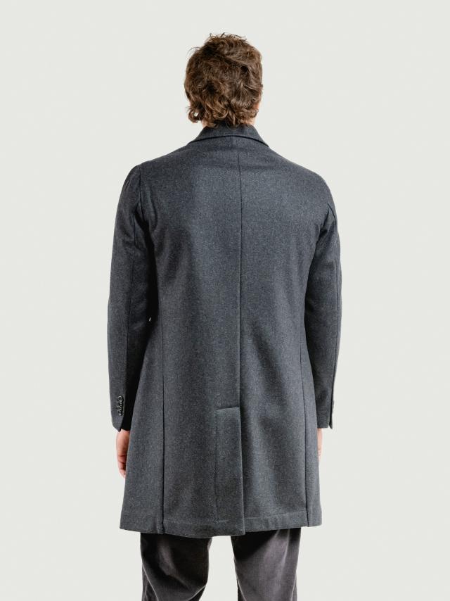 CAPPOTTO MONOPETTO MISTO CASHMERE GRIGIO ANTRACITE K006 511 ANDREA MORANDO 