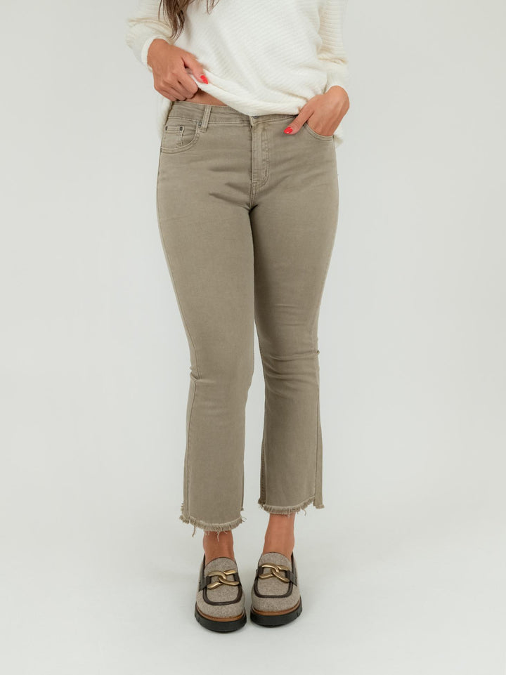 PANTALONE 5 TASCHE SFRANGIATO TORTORA 6826/26/ TORTORA ANDREA MORANDO 