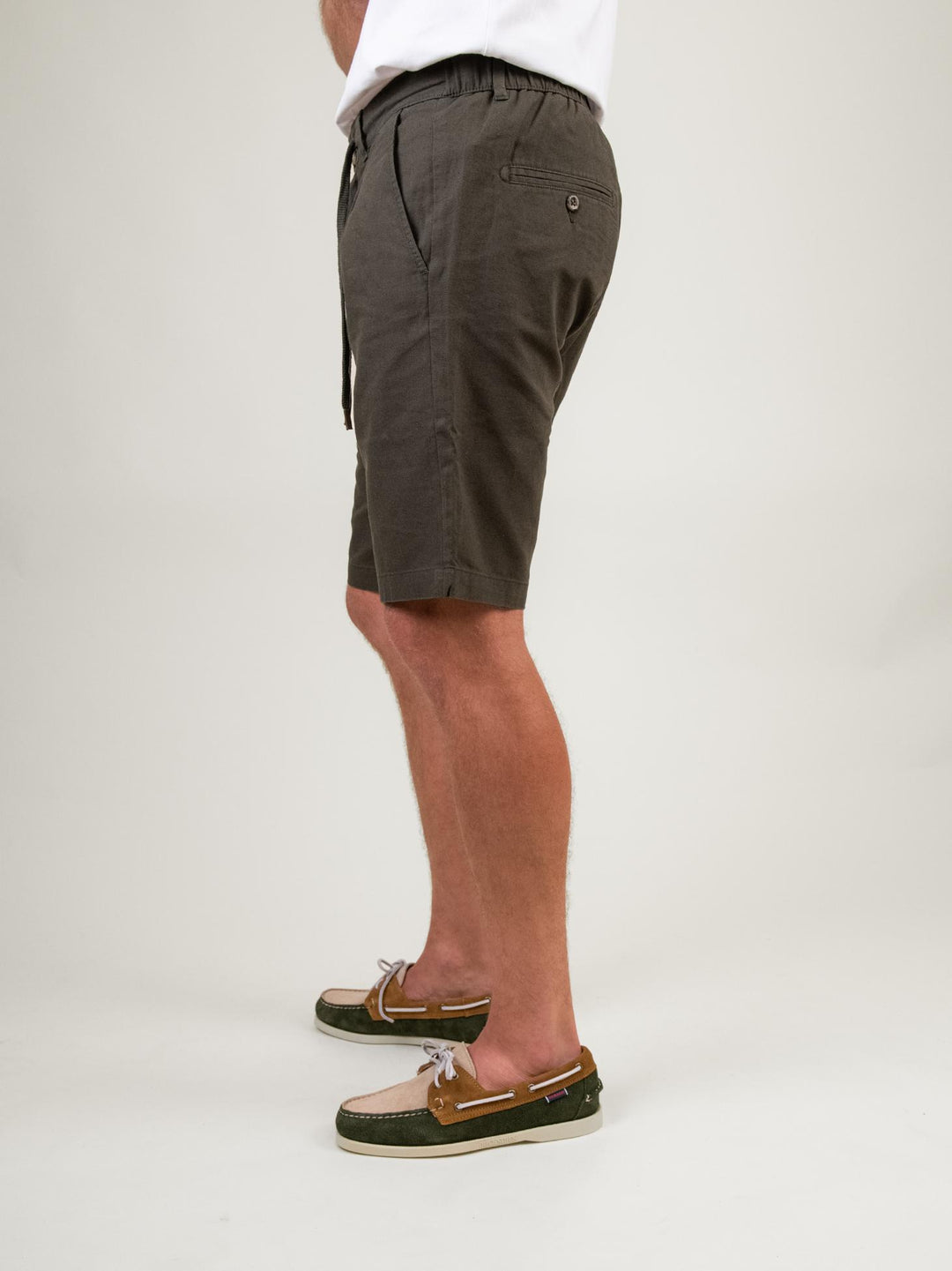 BERMUDA in lino e COTONE VERDONE