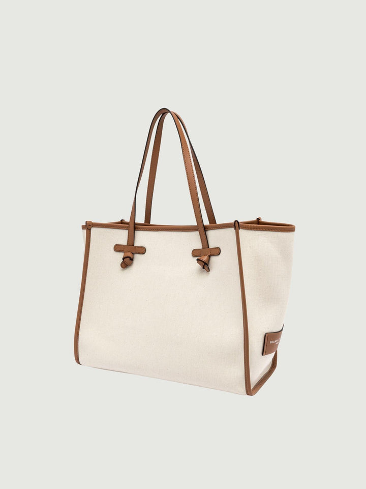 Shopping Marcella grande in canvas panna BS 6850/COMM CNV-SE 13931 GIANNI CHIARINI 