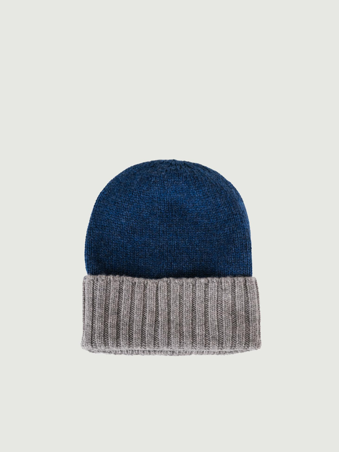 BERRETTO BLU E GRIGIO IN CASHMERE 198B GRIS/BLU ANDREA MORANDO 