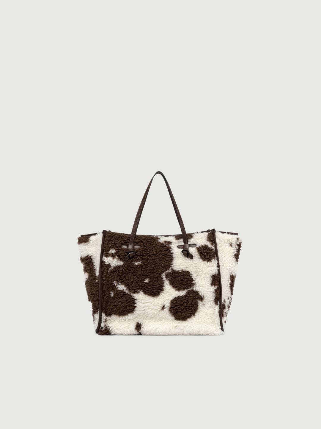Shopping Marcella in misto lana marrone e bianco 9751 COW 13737 GIANNI CHIARINI 