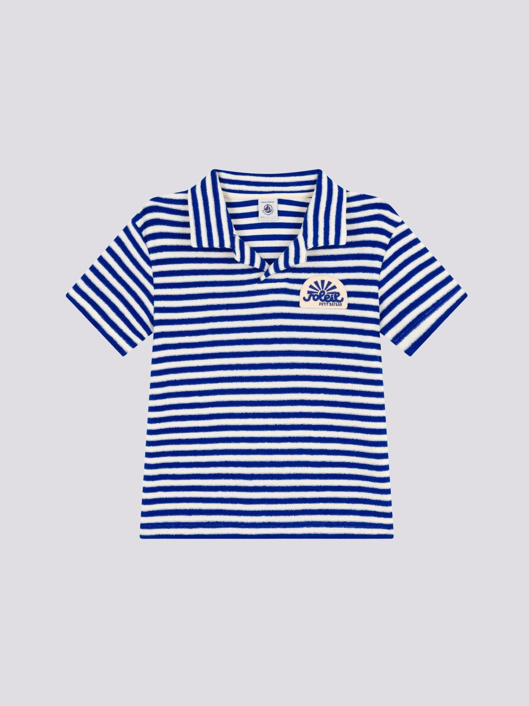 POLO IN SPUGNA BOUCLETTE A RIGHE BAMBINO A09UN 01 PETIT BATEAU 