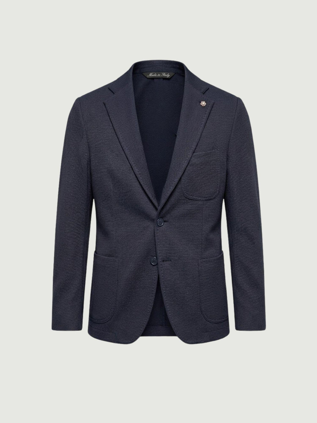 Blazer con microtrama navy S1141 BLU ANDREA MORANDO 