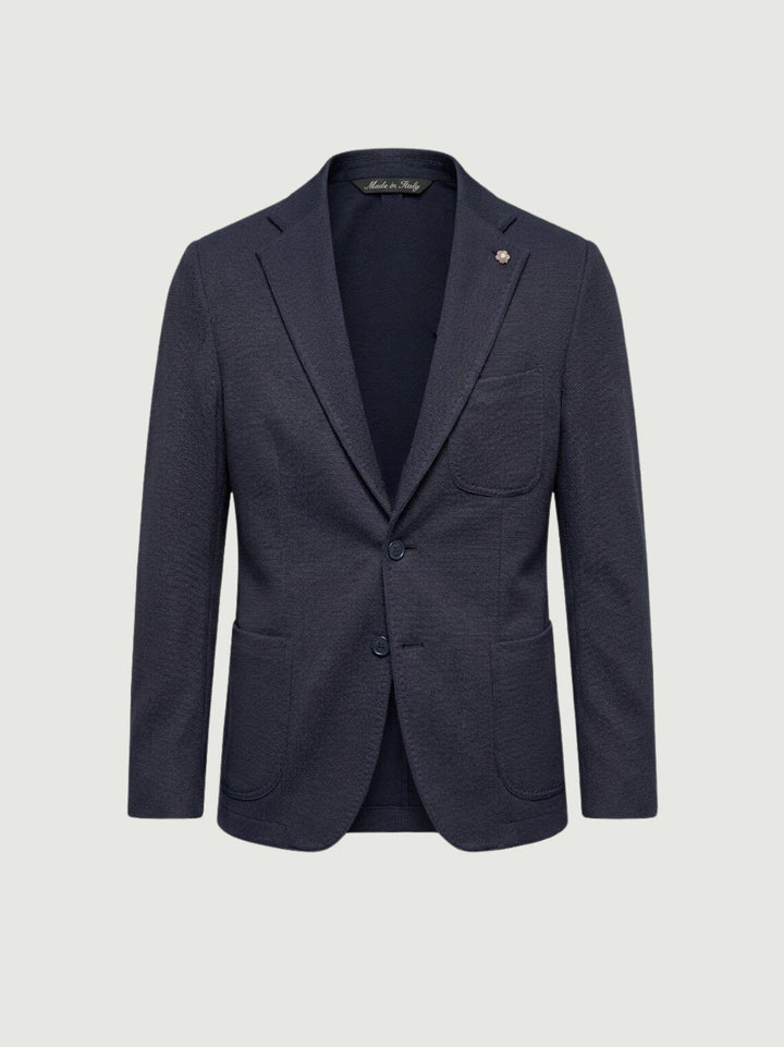 Blazer con microtrama navy S1141 BLU ANDREA MORANDO 