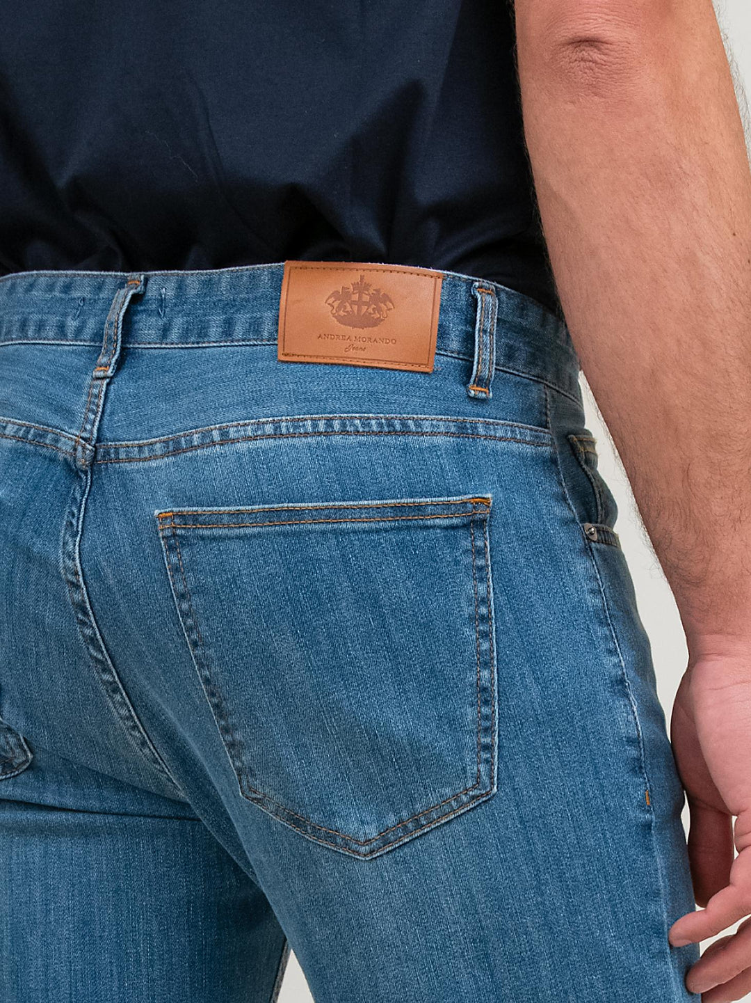 JEANS LAVAGGIO CLASSIC REGULAR FIT 7607CAR DENIM ANDREA MORANDO 