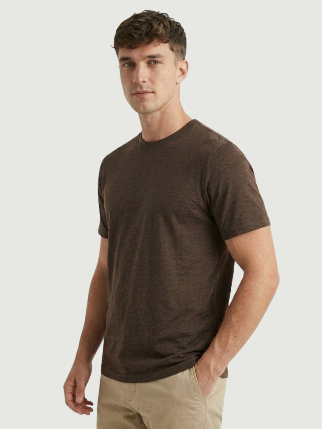 T-shirt in jersey cioccolato 5980426 673 ANDREA MORANDO 