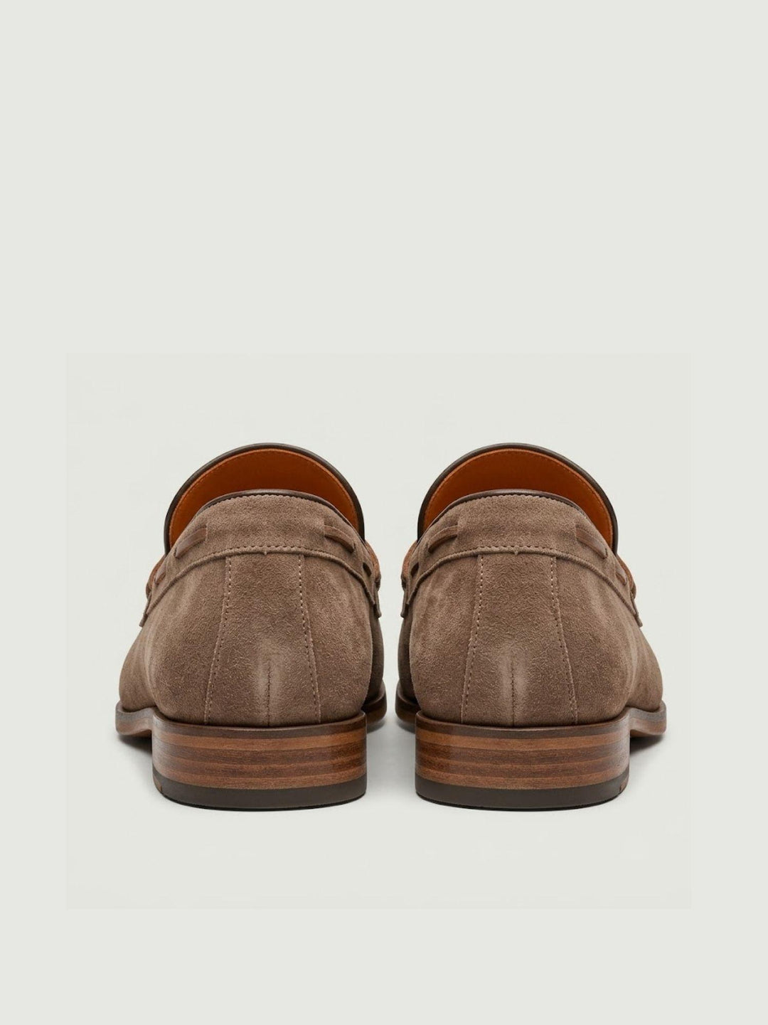 Mocassino tassel loafer in pelle scamosciata taupe 1840 FUMO ANDREA MORANDO 