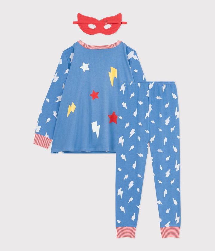 Pigiama bambino travestimento fosforescente in cotone con mantello A0EM1 01 PETIT BATEAU 