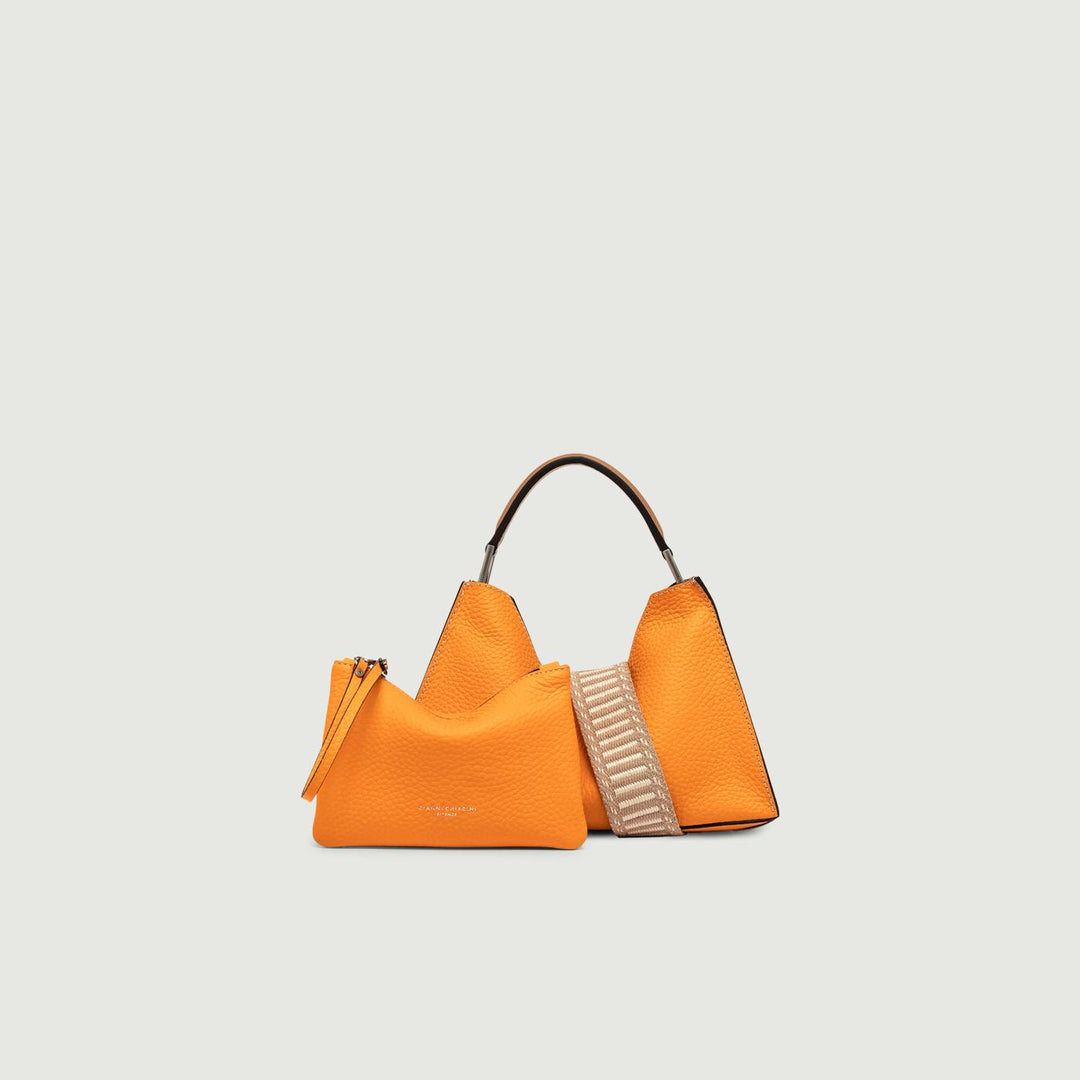 BORSA IN PELLE AURORA COLOR ARANCIO BS 10565 RNGDBL-NA 13316 GIANNI CHIARINI 
