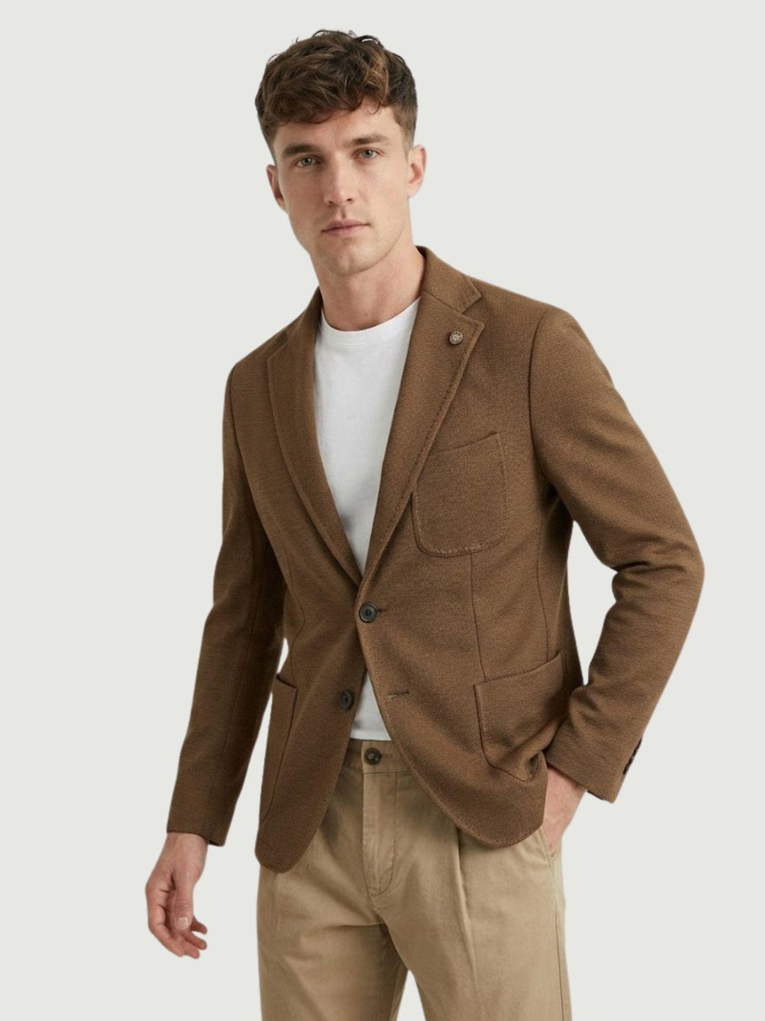 Blazer con microtrama testa di moro S1141 MORO ANDREA MORANDO 