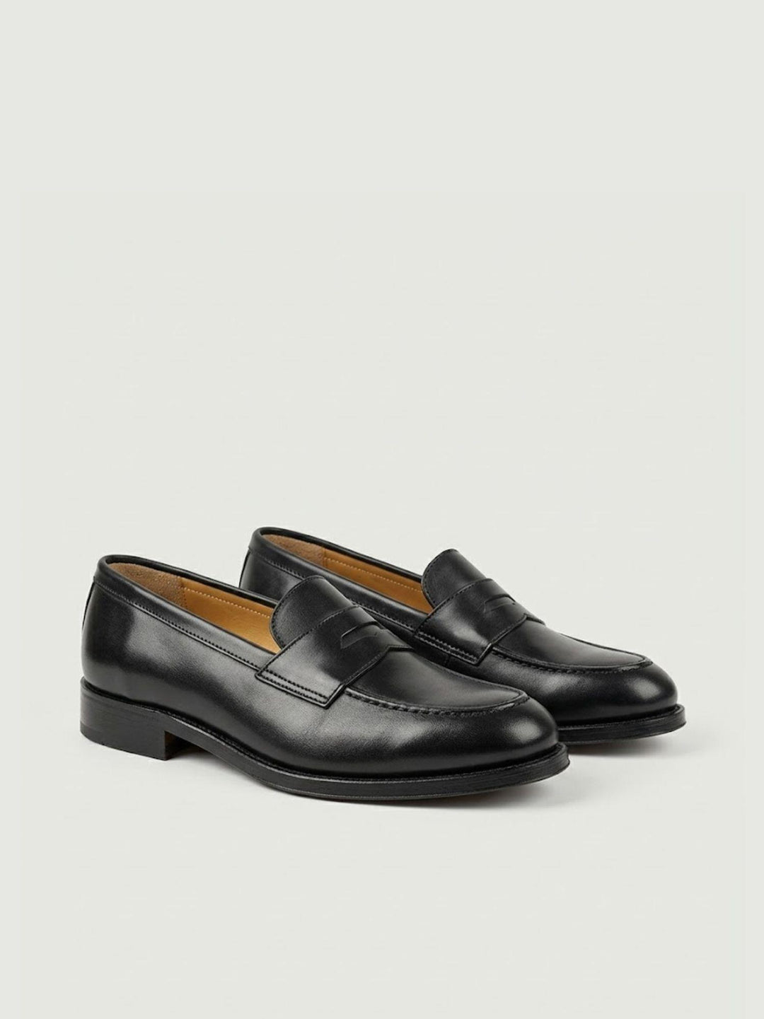 Mocassino penny in pelle nera TIREE NERO SAXONE 