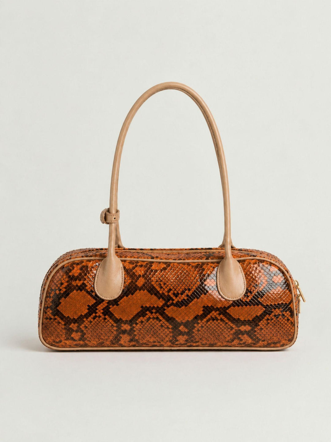 Borsa a spalla Doxie in pelle di pitone arancione DOXIE PITONE ARANCIONE BIMOR 