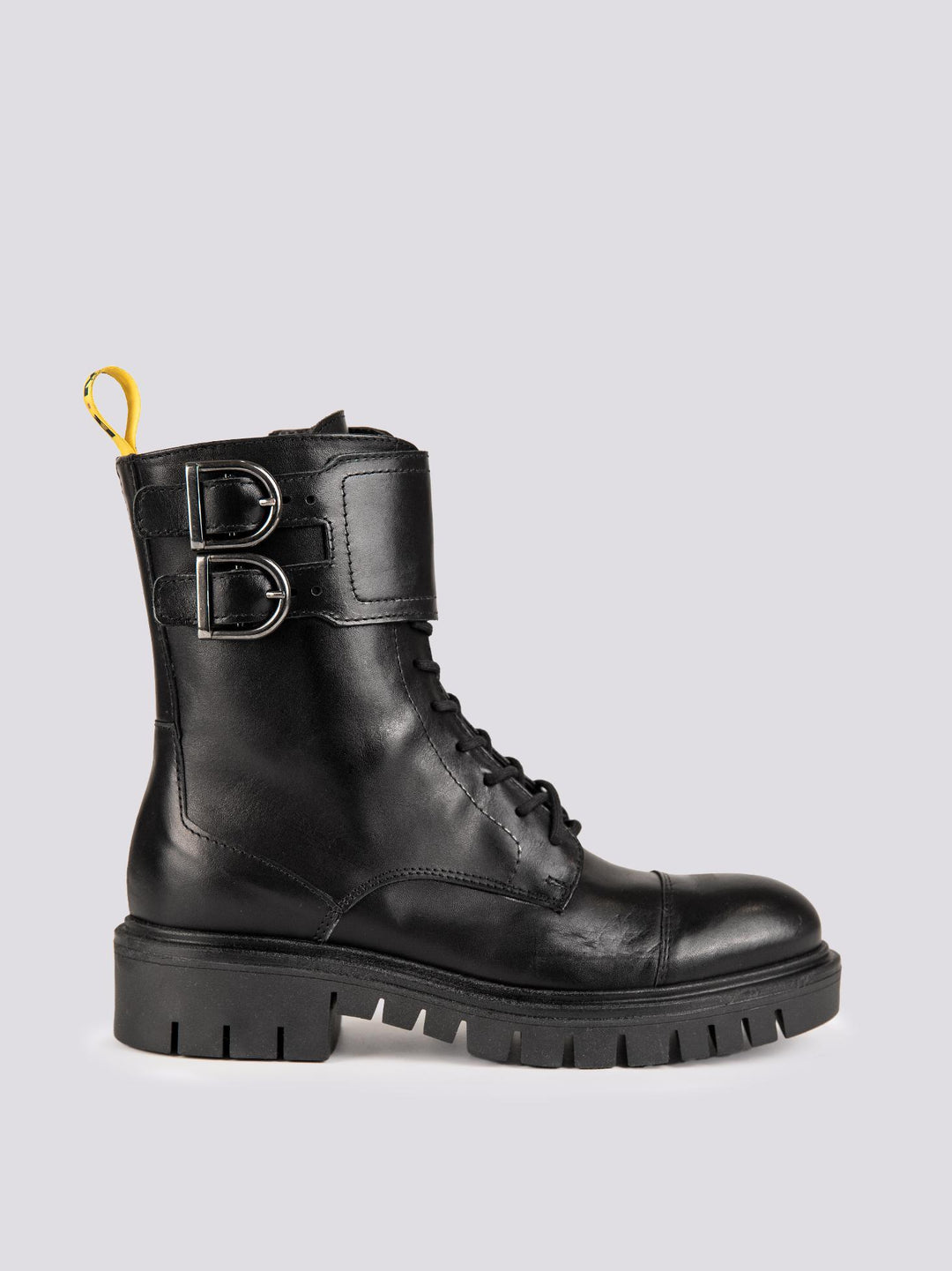 ANFIBIO BiMOR CON DOPPIA FIBBIA IN PELLE NERO 72/V NERO ANDREA MORANDO 
