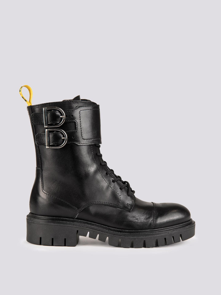 ANFIBIO BiMOR CON DOPPIA FIBBIA IN PELLE NERO 72/V NERO ANDREA MORANDO 