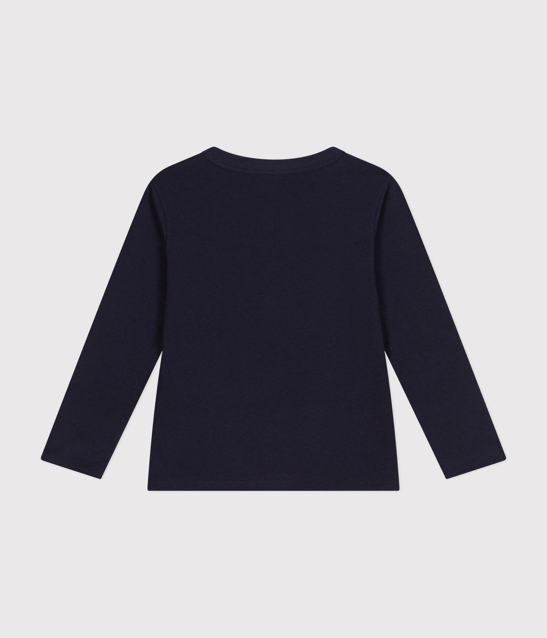 T-shirt blu a maniche lunghe in jersey sottile bambino A0BJK 05 PETIT BATEAU 