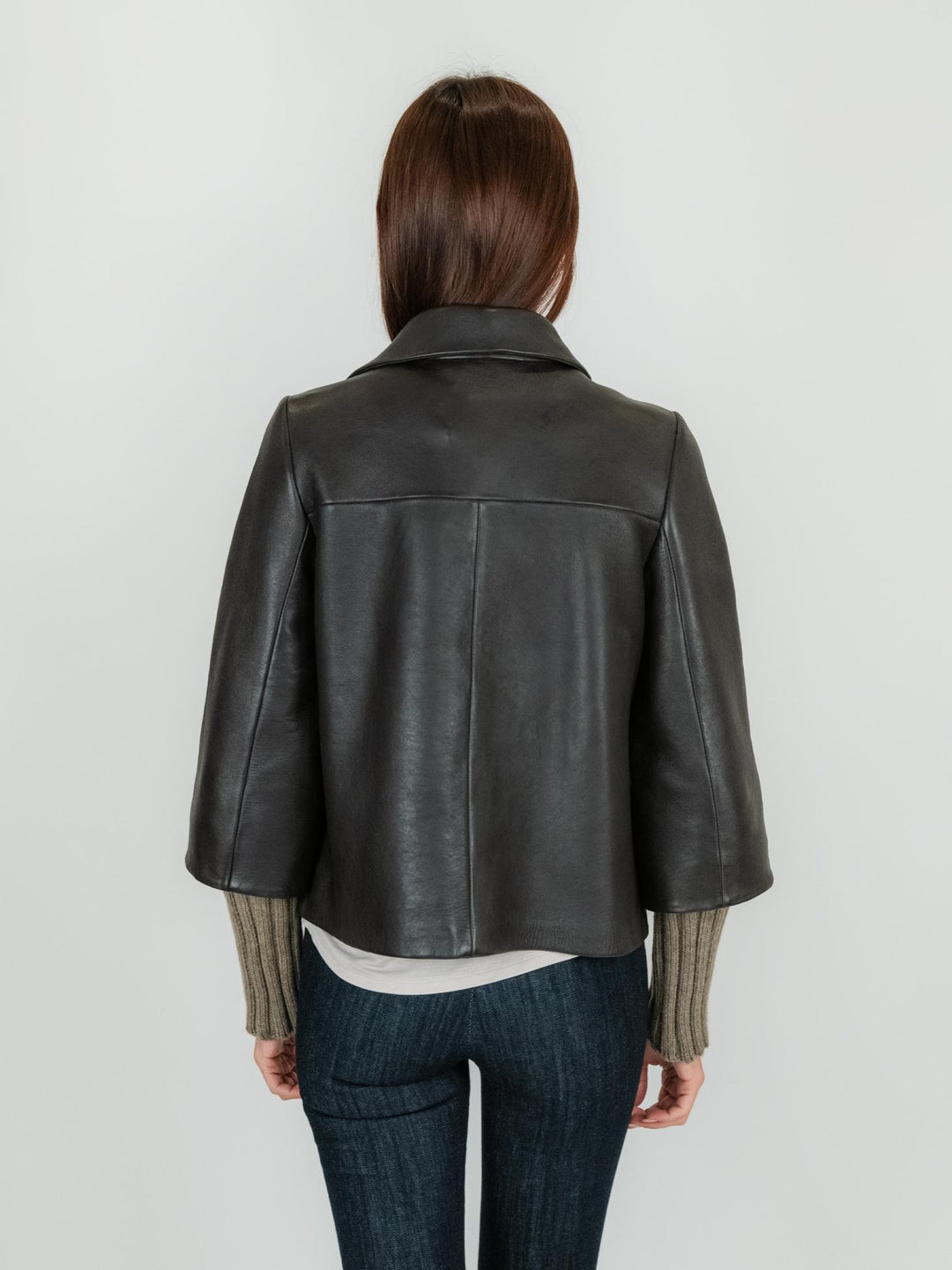 GIACCA IN PELLE GEMINI CON MANICHE IN MAGLIA GEMINI 06 JACK LEATHER 