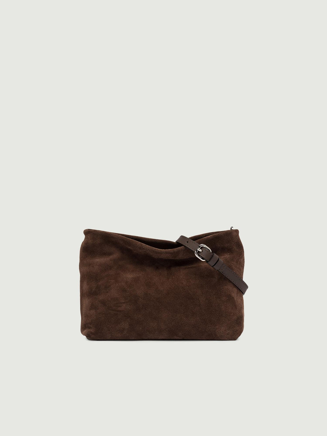 Pochette Brenda in pelle scamosciata cioccolato 8265 CM-PL 2196 GIANNI CHIARINI 