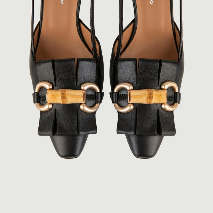 Décolleté SLING BACK NERA L5602 NERO ANDREA MORANDO 