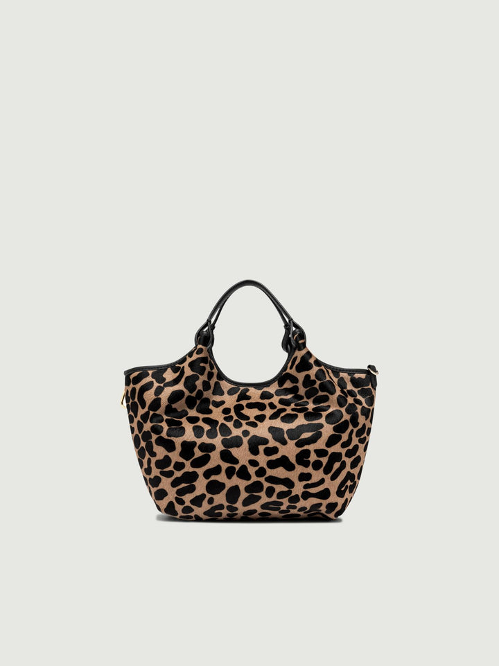 Borsa a spalla Dua color leo macchia nero-nero 11109 HORSY 10730 GIANNI CHIARINI 
