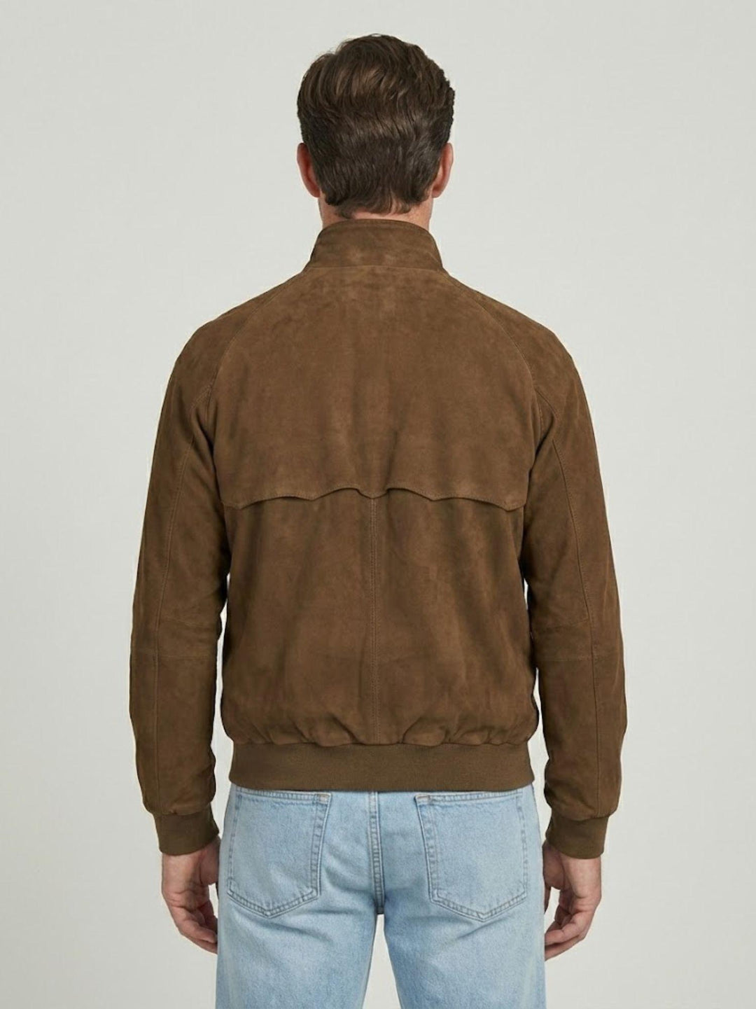 Giacca G9 in pelle scamosciata Dark Olive BRCPS0939 699 BARACUTA 