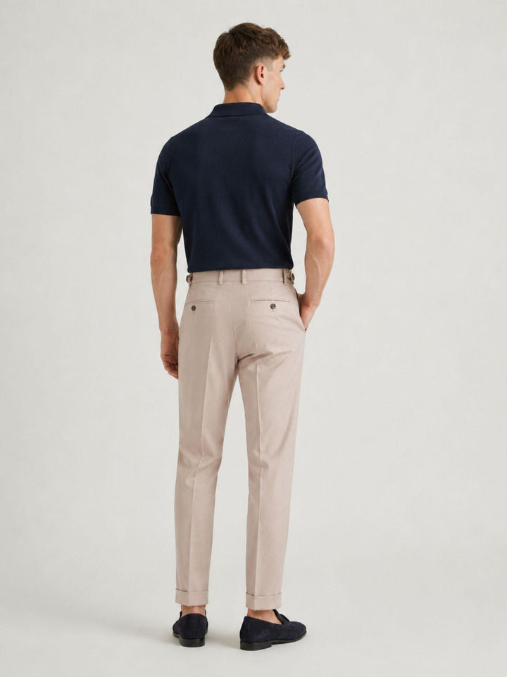 Pantalone con pinces color sabbia GALILEO SABBIA ANDREA MORANDO 