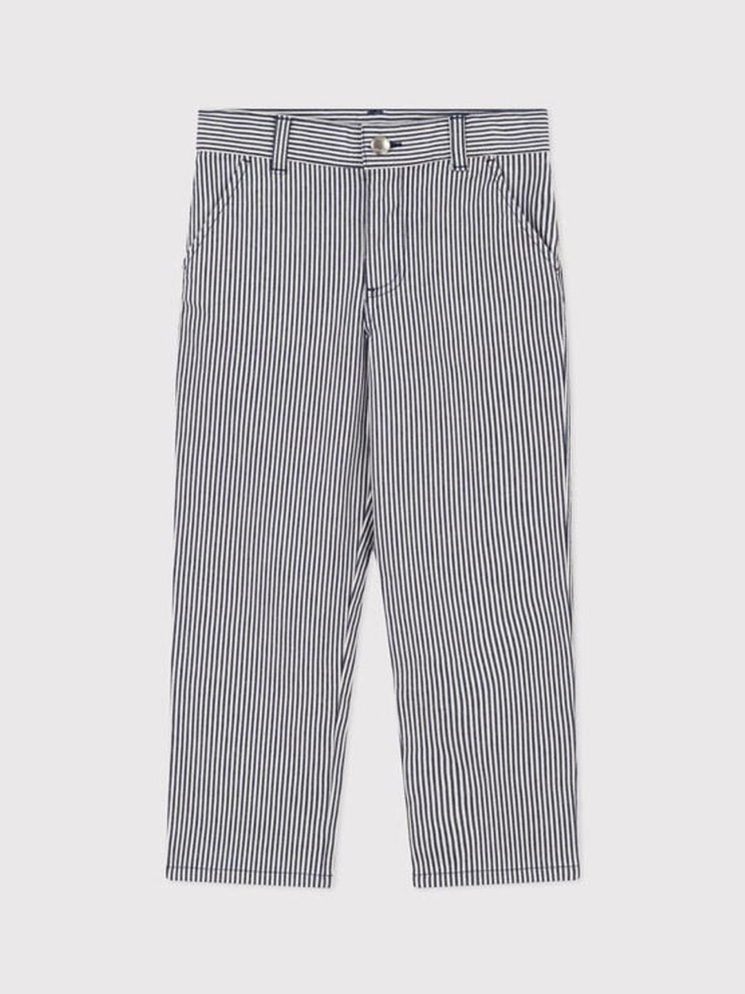 Pantalone bambino in tela di cotone a righe A06K3 01 PETIT BATEAU 